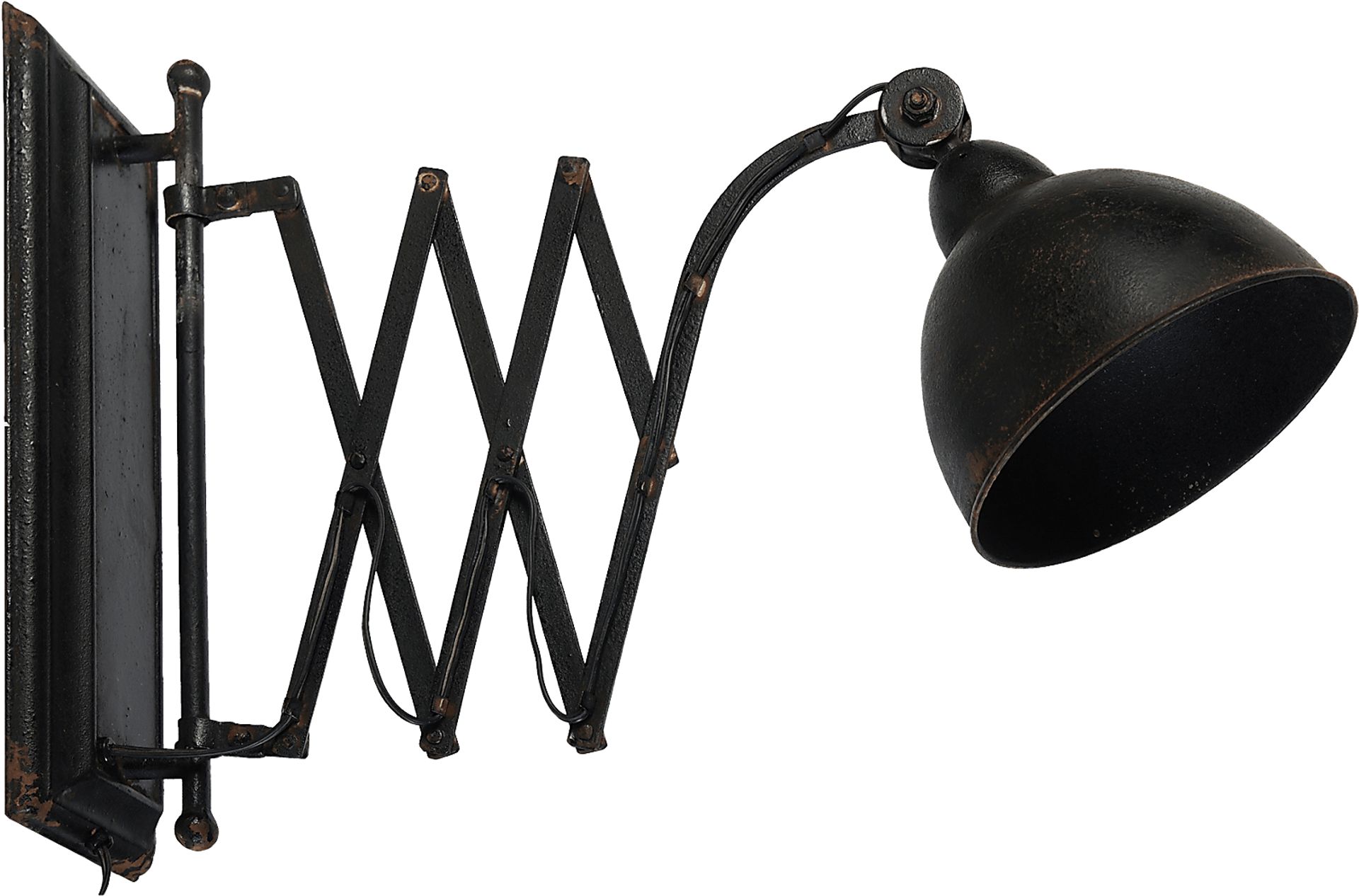 Villarreal Post Black Sconce - Image 1