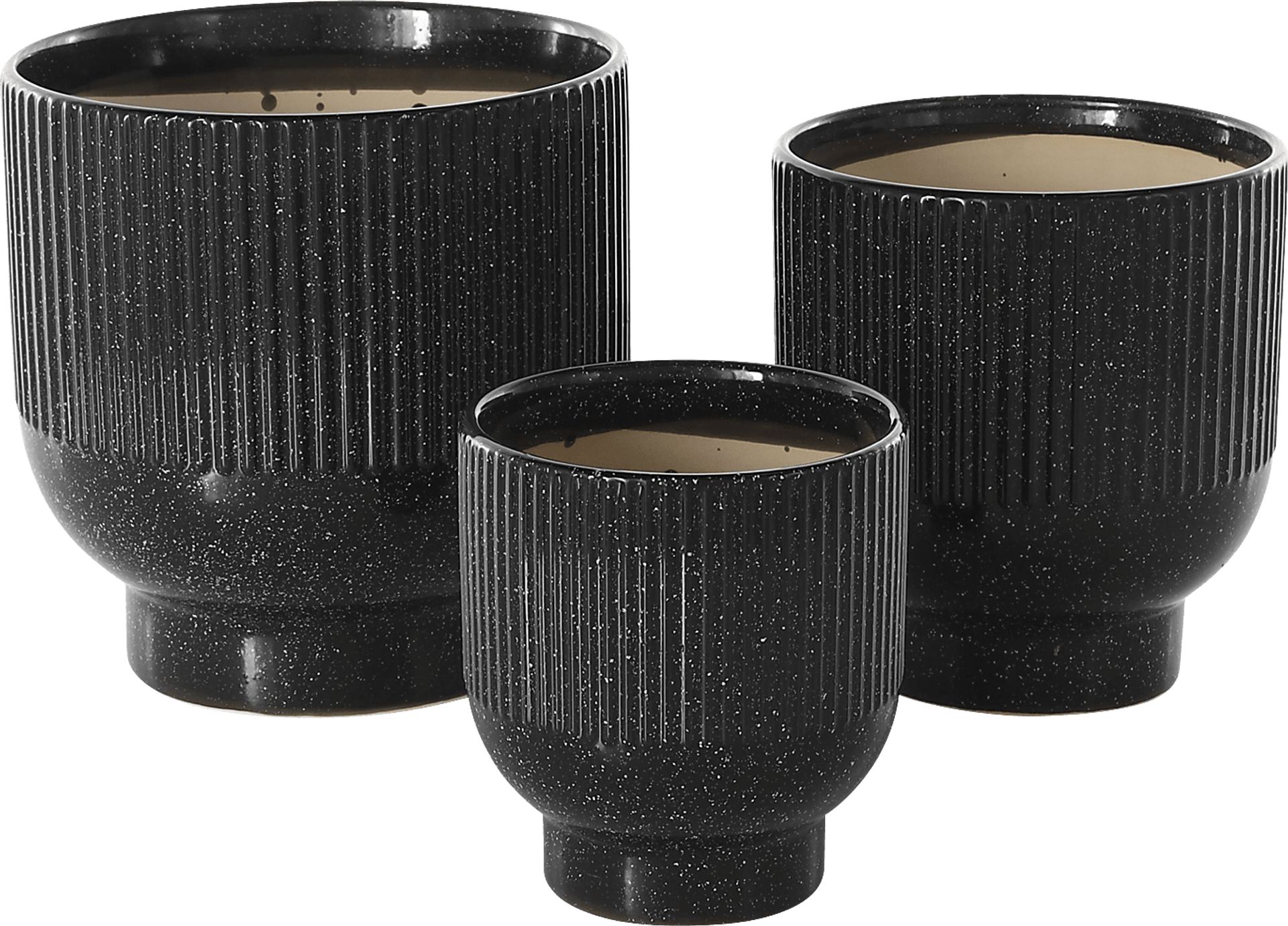 Vinecast Black Planter, Set of 3 - Image 4