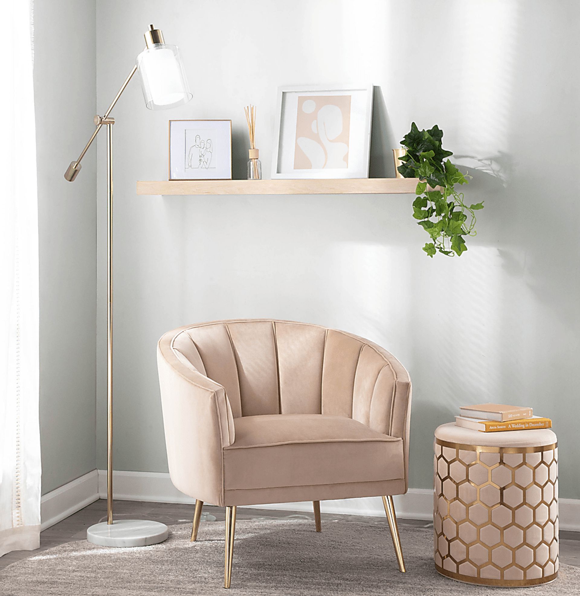 Vinesville Cream Ottoman - Image 5