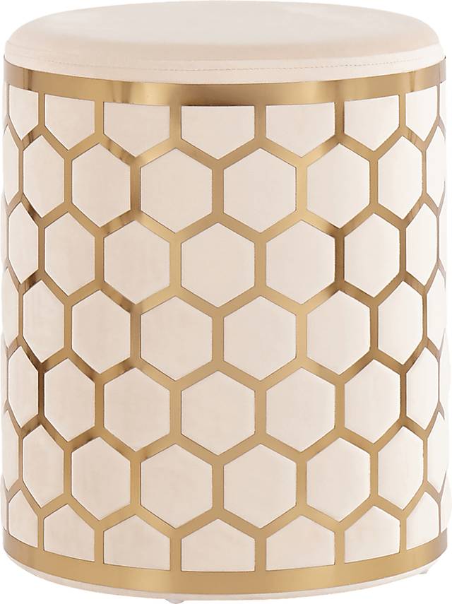 Vinesville Cream Ottoman - Thumbnail - Image 1