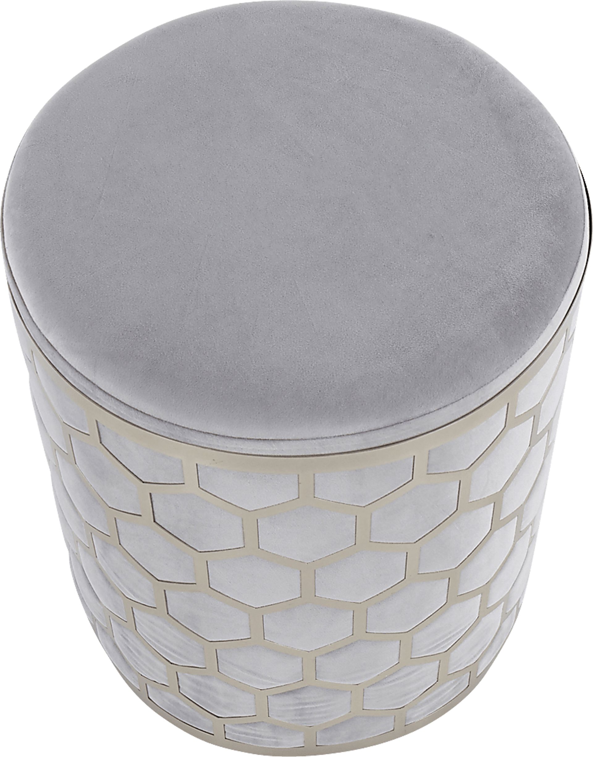 Vinesville Silver Ottoman - Image 2