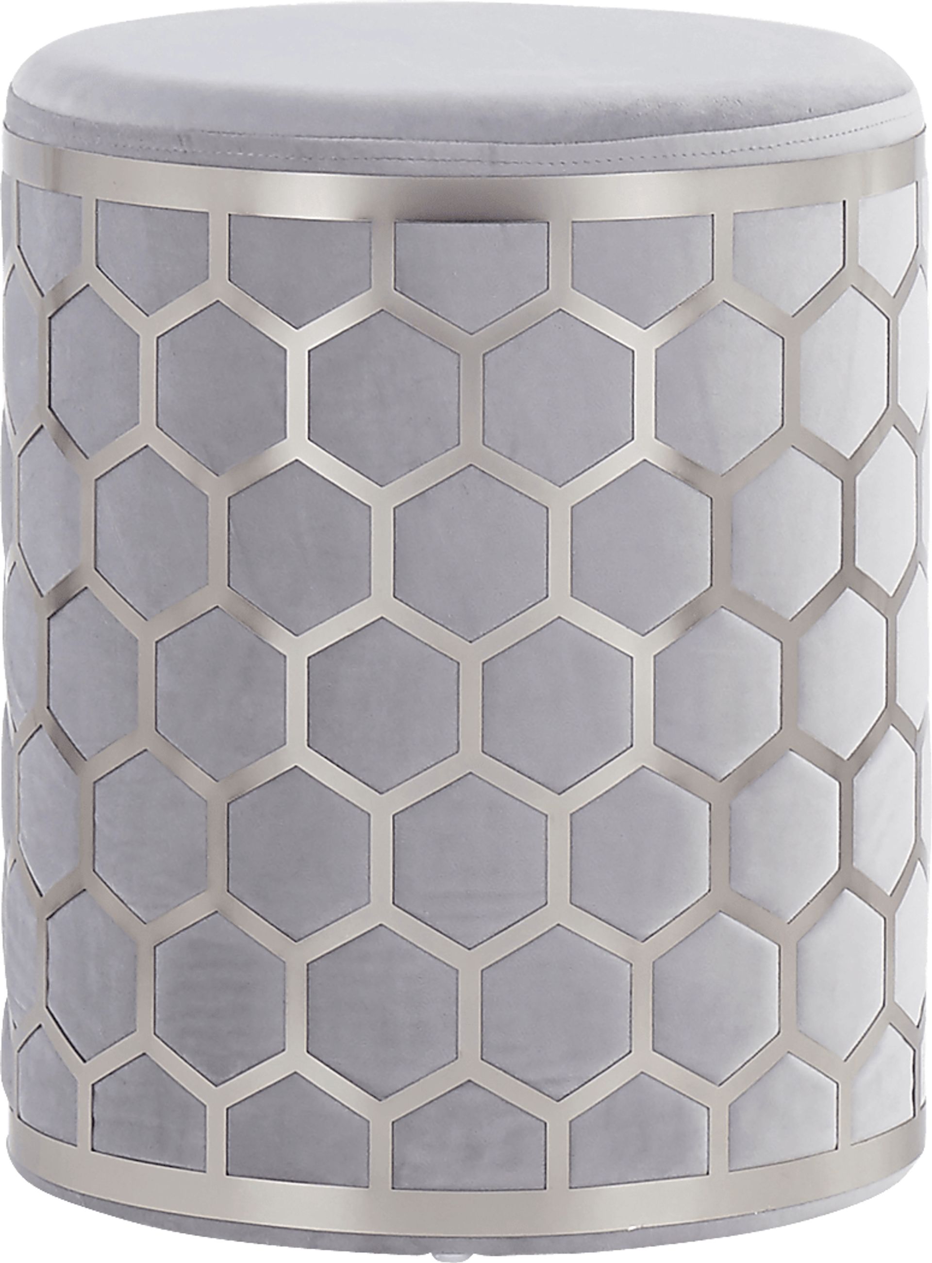 Vinesville Silver Ottoman - Image 1