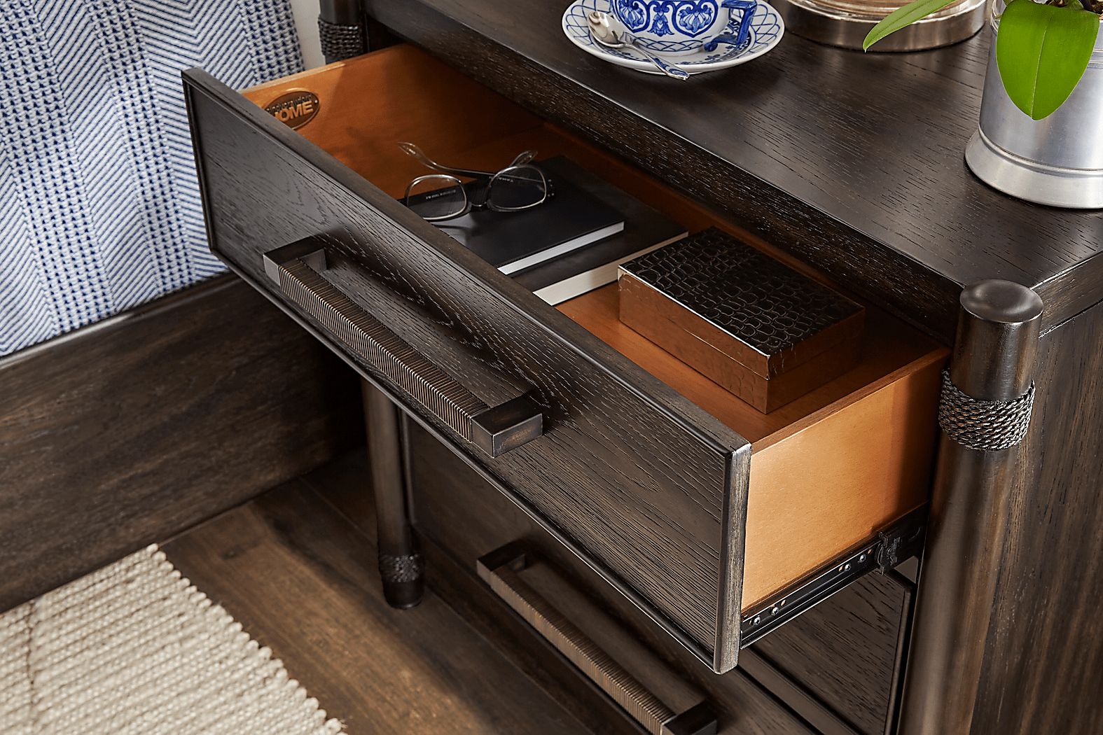 Vineyard Estates Brown 3-Drawer Nightstand