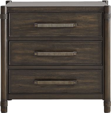 Vineyard Estates Brown 3-Drawer Nightstand