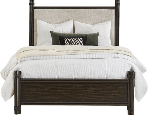 Vineyard Estates Brown 3 Pc Queen Upholstered Bed