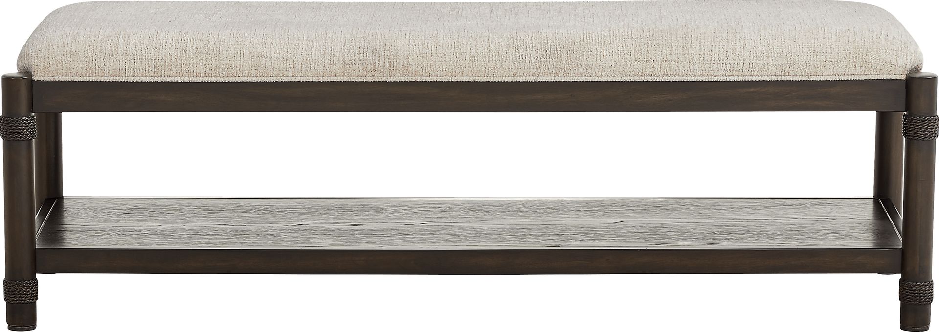 Vineyard Estates Brown Upholstered Bench - Image 2