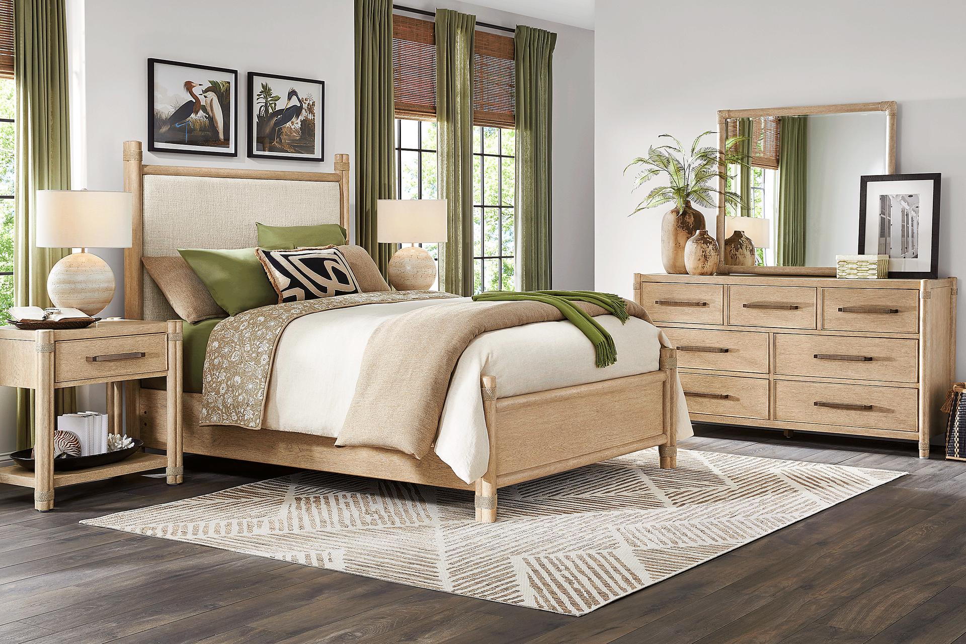 Vineyard Estates Natural 7 Pc Queen Upholstered Bedroom