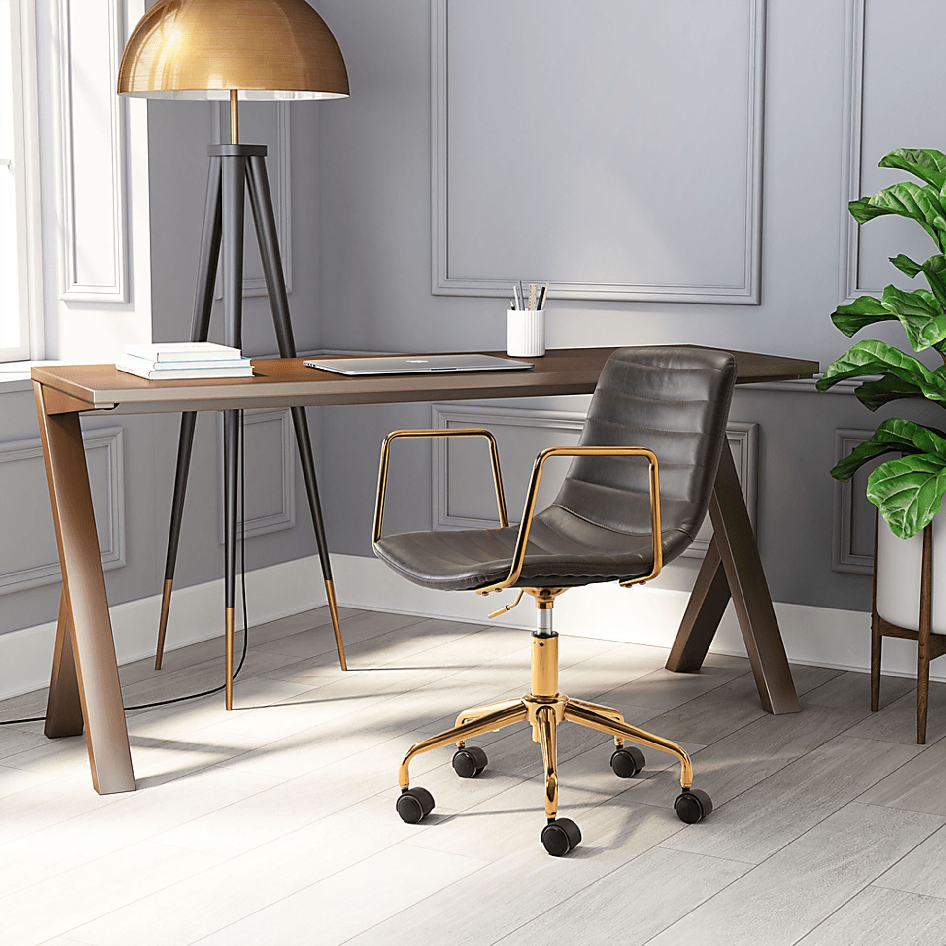 Vinicolla Brown Office Chair - Image 6