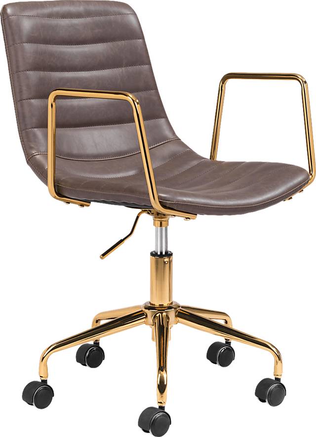 Vinicolla Brown Office Chair - Thumbnail - Image 1