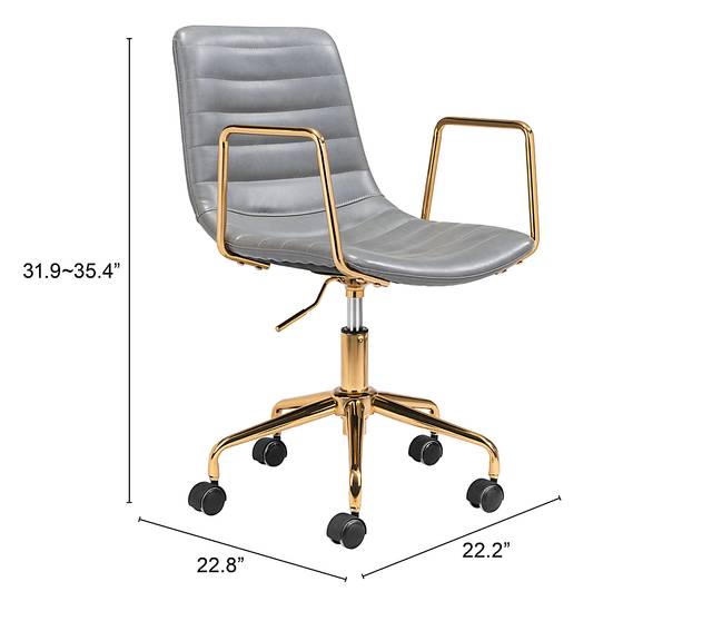Vinicolla Gray Office Chair - Thumbnail - Image 7