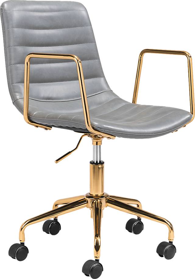 Vinicolla Gray Office Chair - Thumbnail - Image 1
