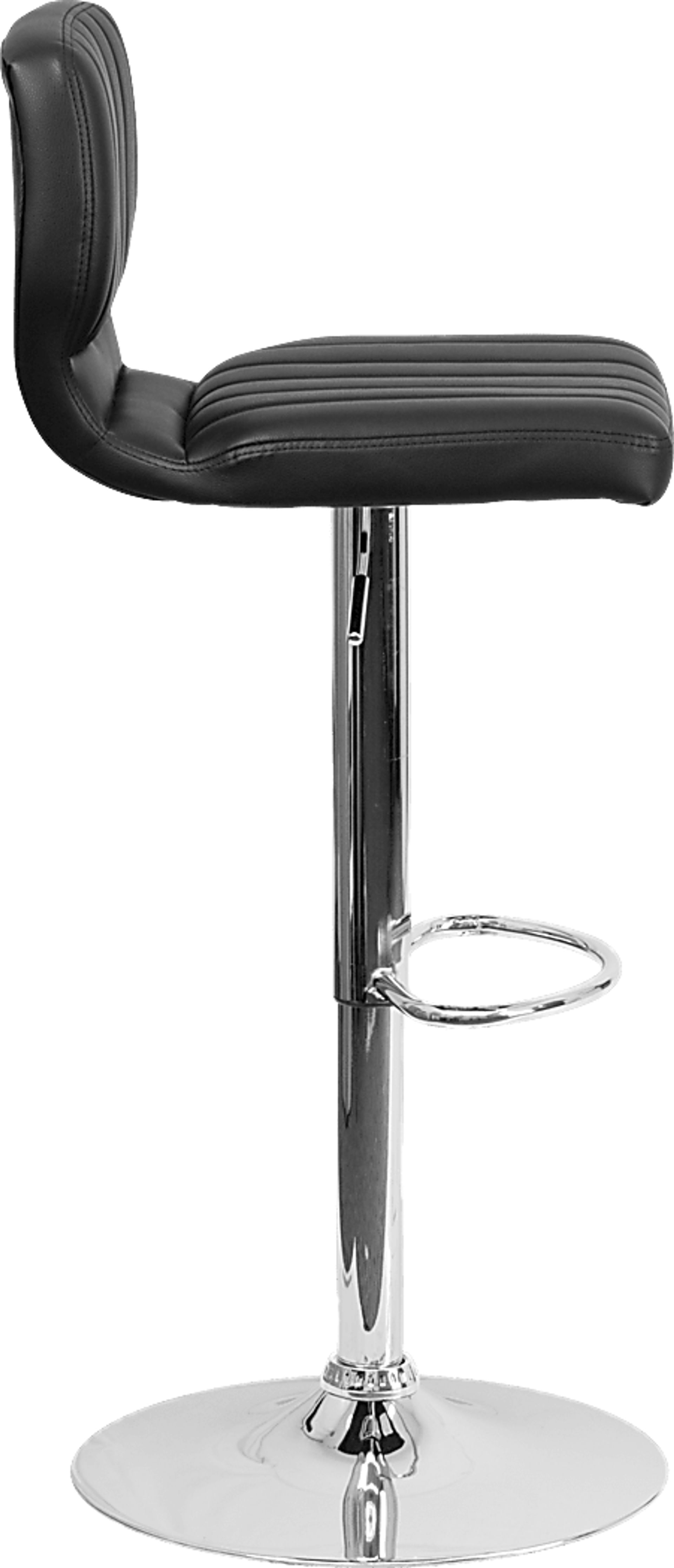 Vinnie Black Adjustable Swivel Barstool - Image 2