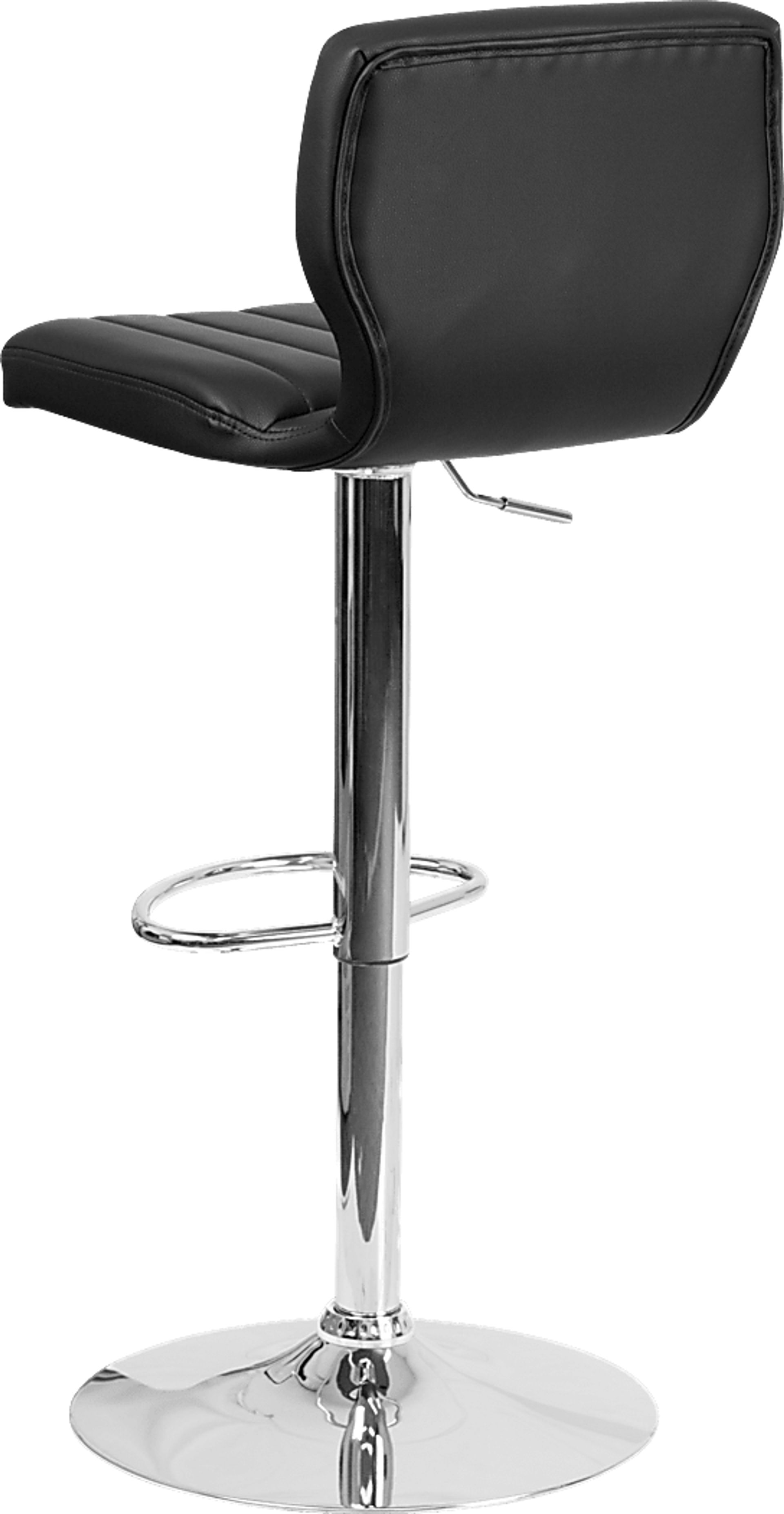 Vinnie Black Adjustable Swivel Barstool - Image 3