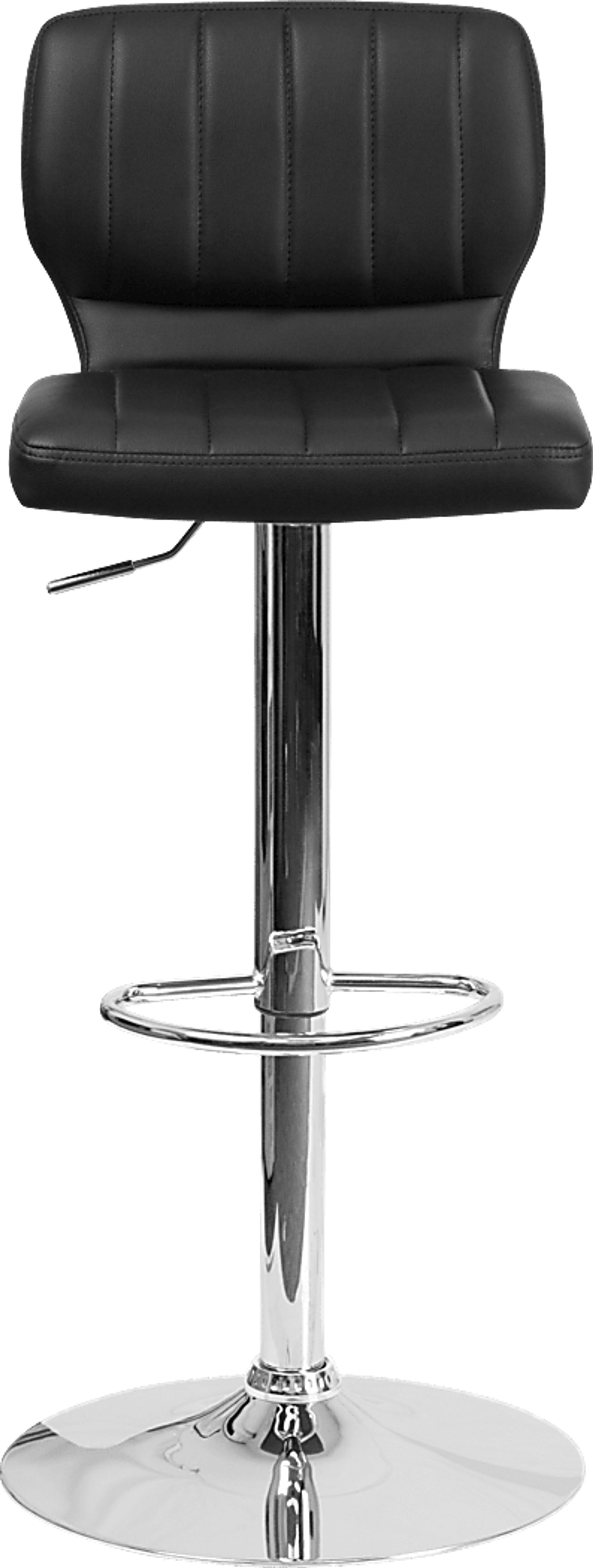 Vinnie Black Adjustable Swivel Barstool - Image 4