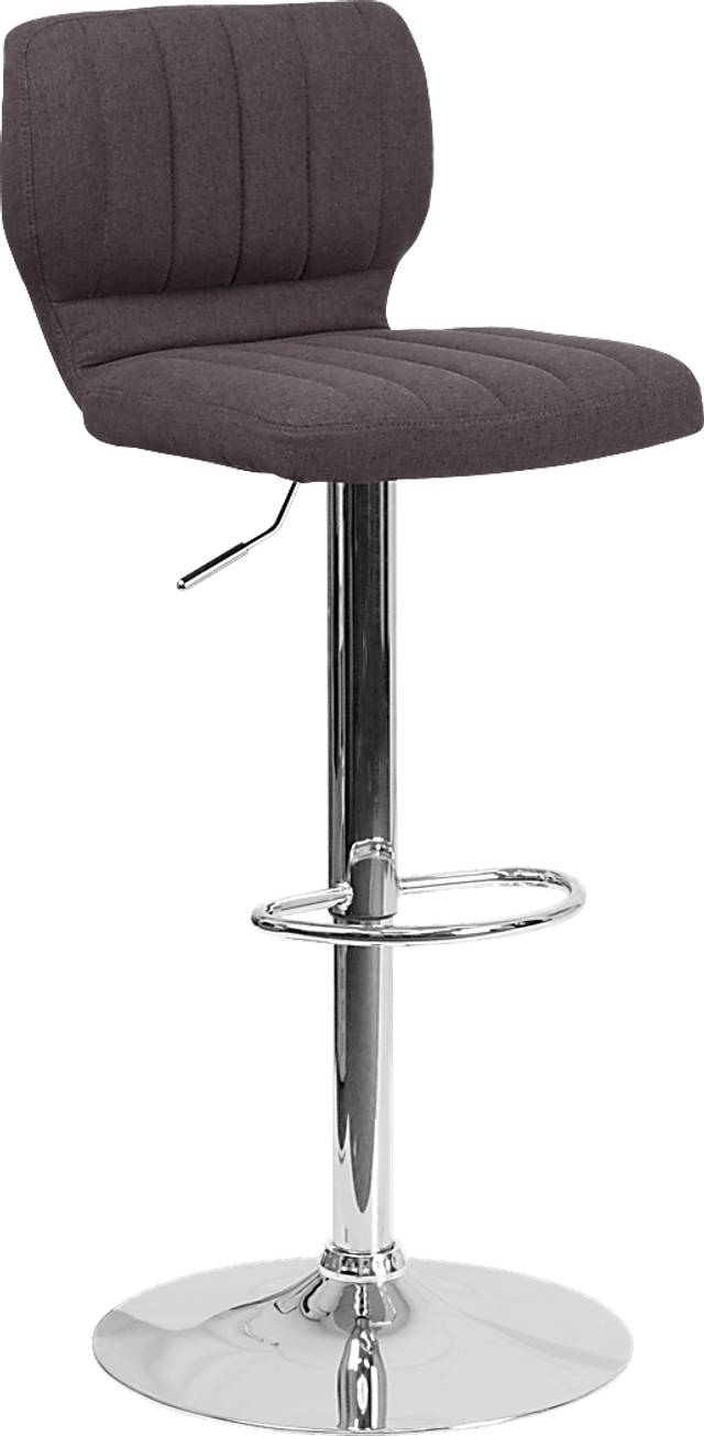 Vinnie Charcoal Adjustable Swivel Barstool - Thumbnail - Image 1