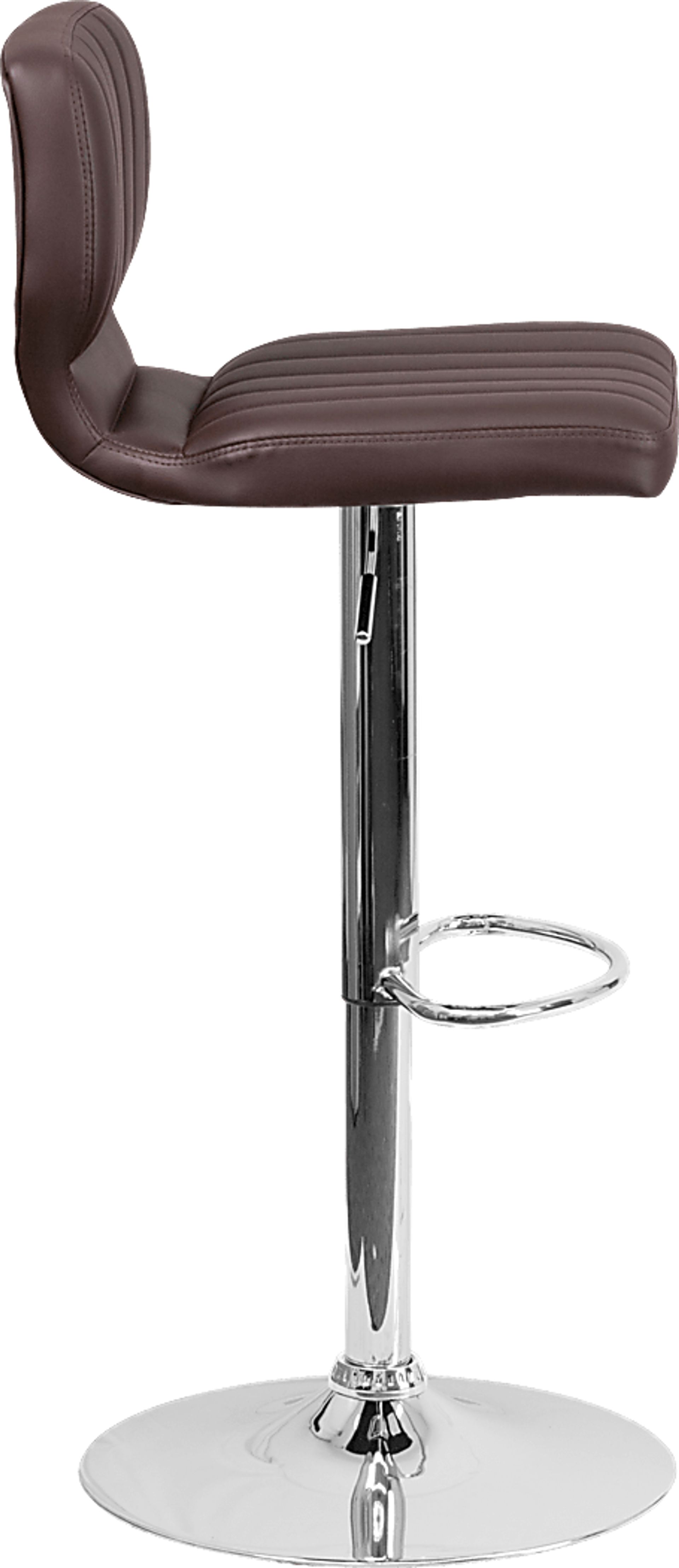 Vinnie Chocolate Adjustable Swivel Barstool - Image 2