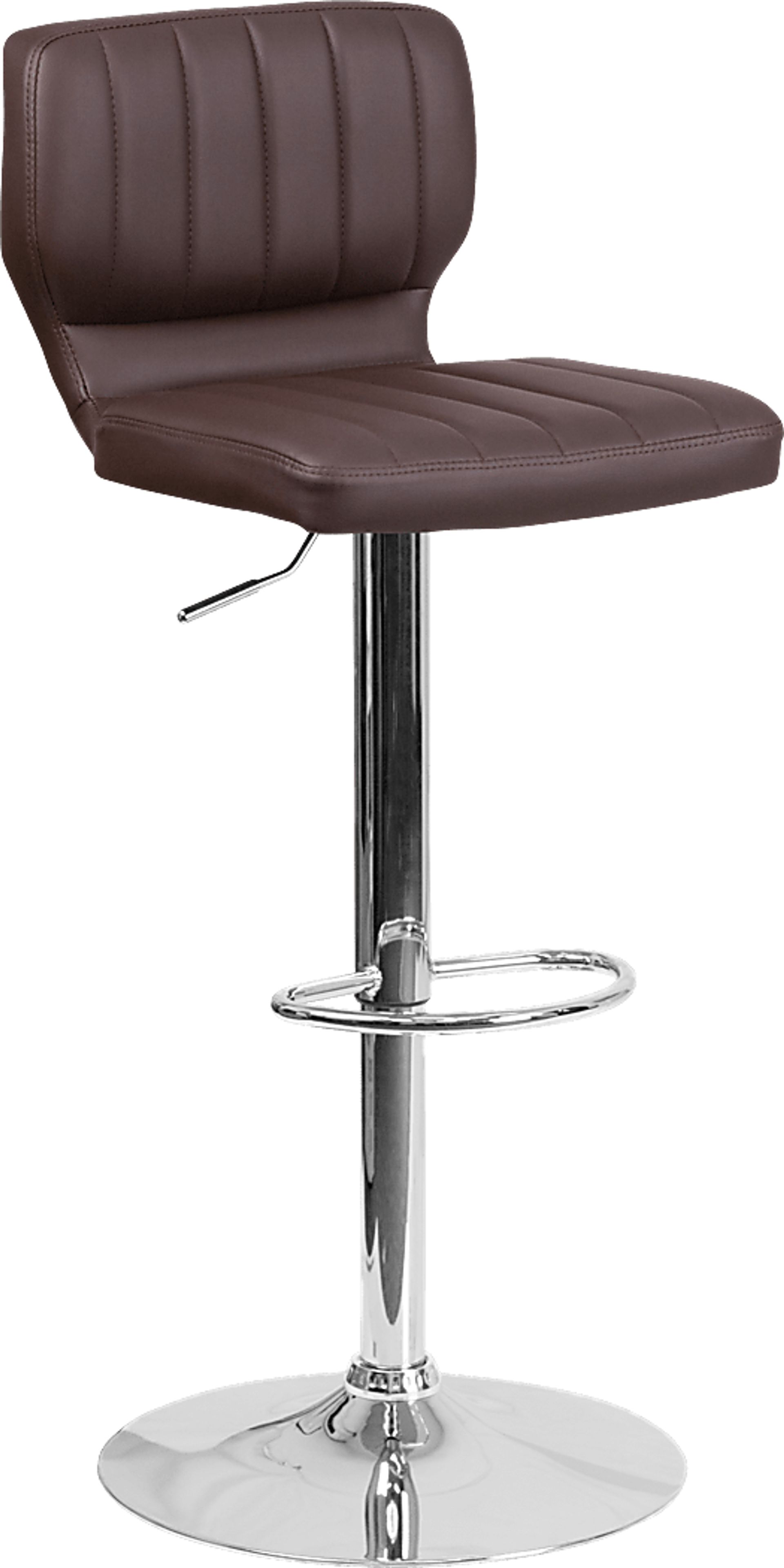 Vinnie Chocolate Adjustable Swivel Barstool - Image 1