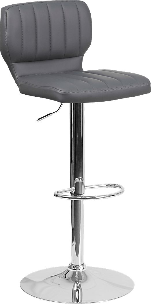 Vinnie Dark Gray Adjustable Swivel Barstool