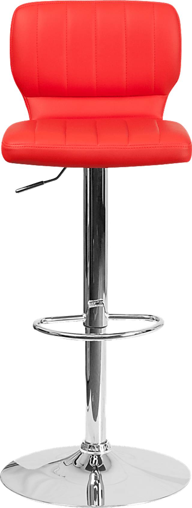 Vinnie Red Adjustable Swivel Barstool - Thumbnail - Image 4