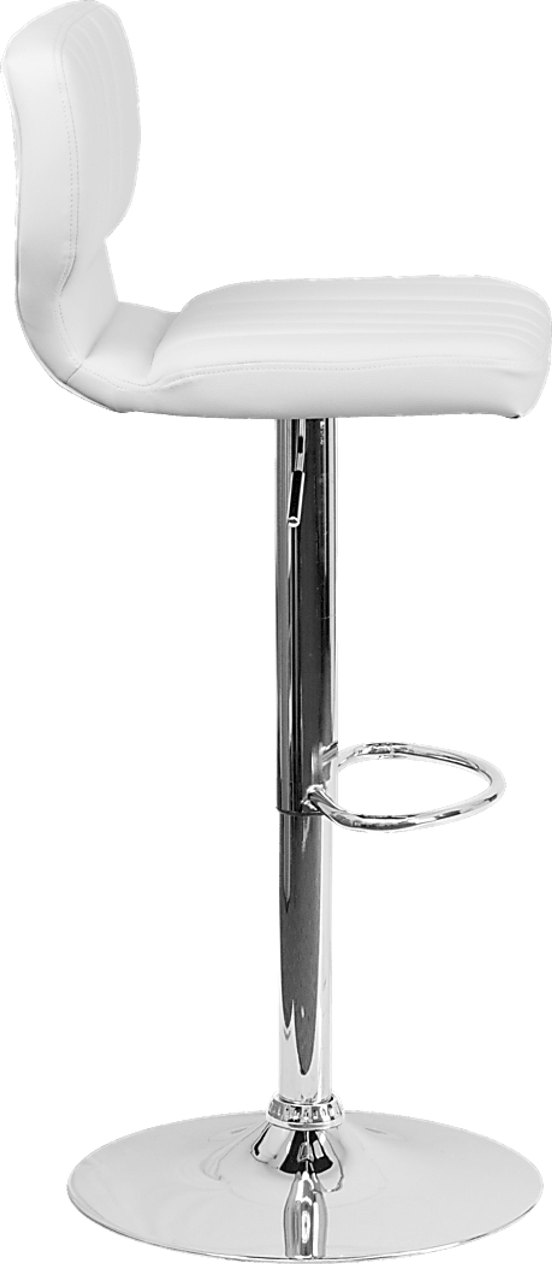 Vinnie White Adjustable Swivel Barstool - Image 2