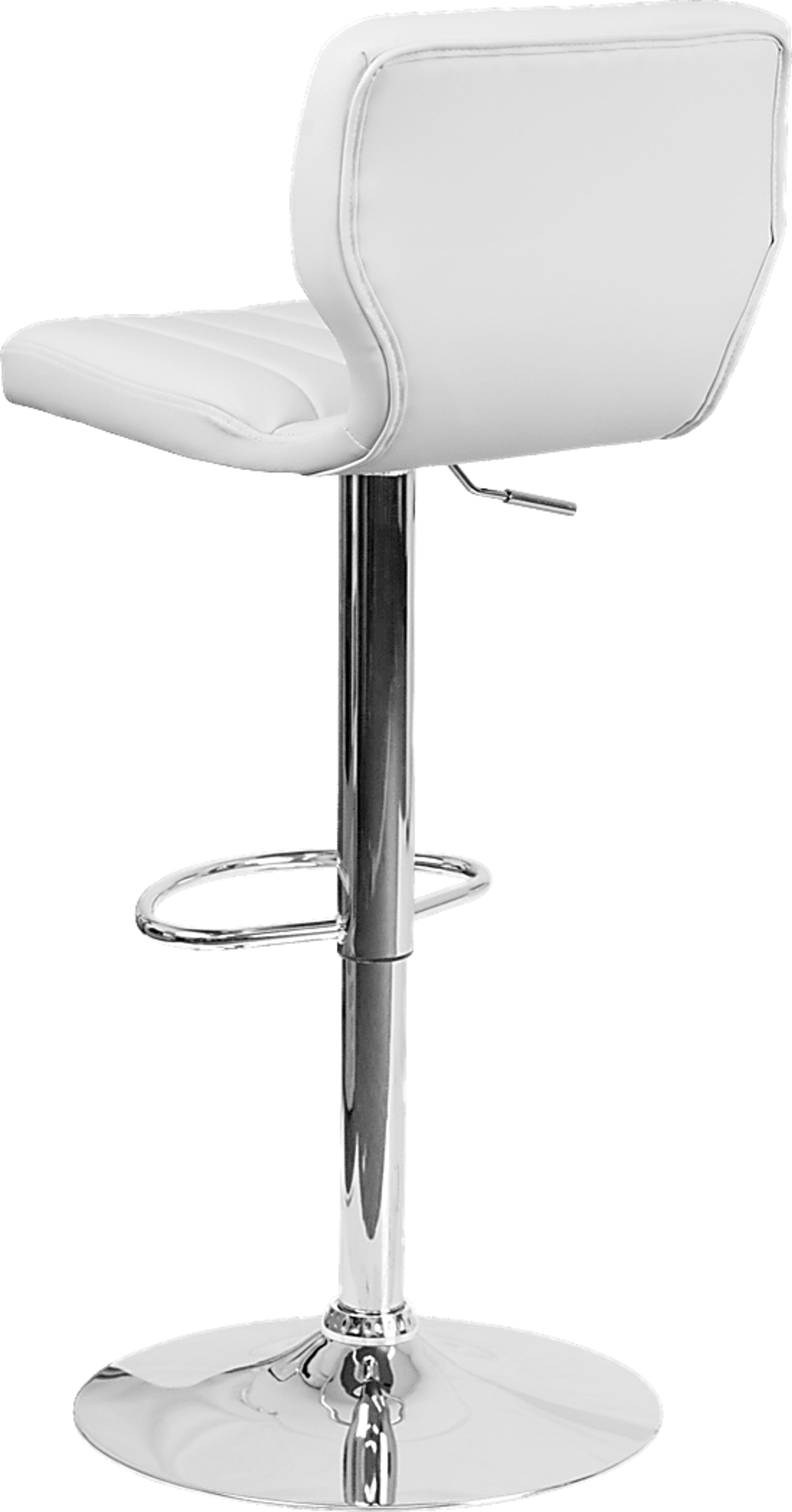 Vinnie White Adjustable Swivel Barstool - Image 3