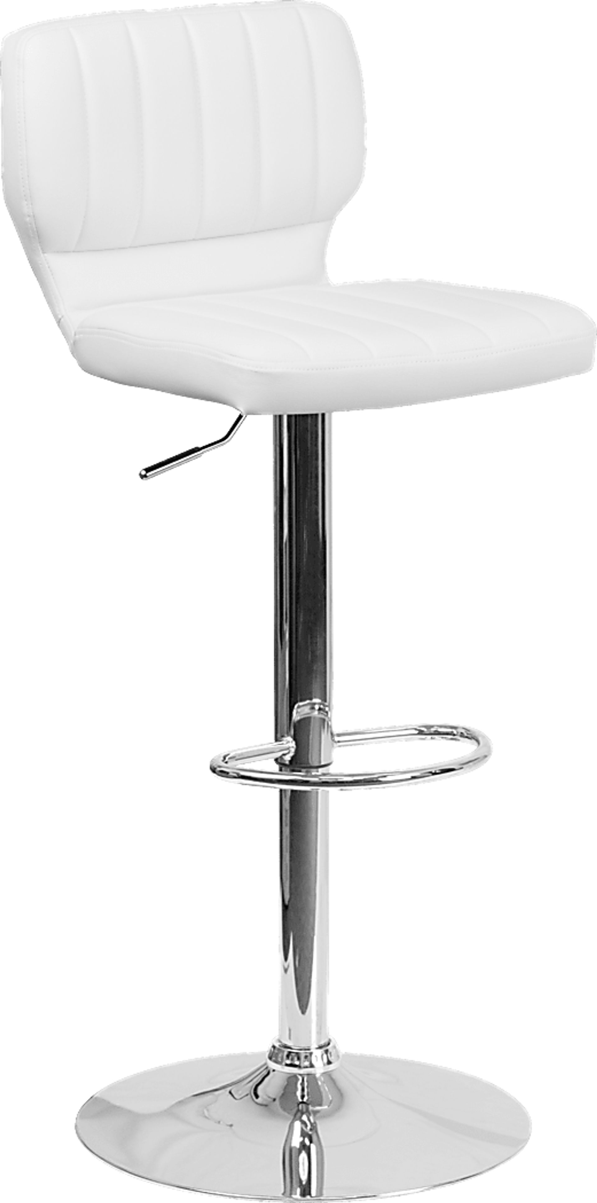 Vinnie White Adjustable Swivel Barstool - Image 1