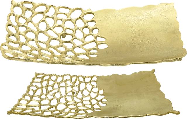 Vinnturi Gold Tray, Set of 2 - Thumbnail - Image 1