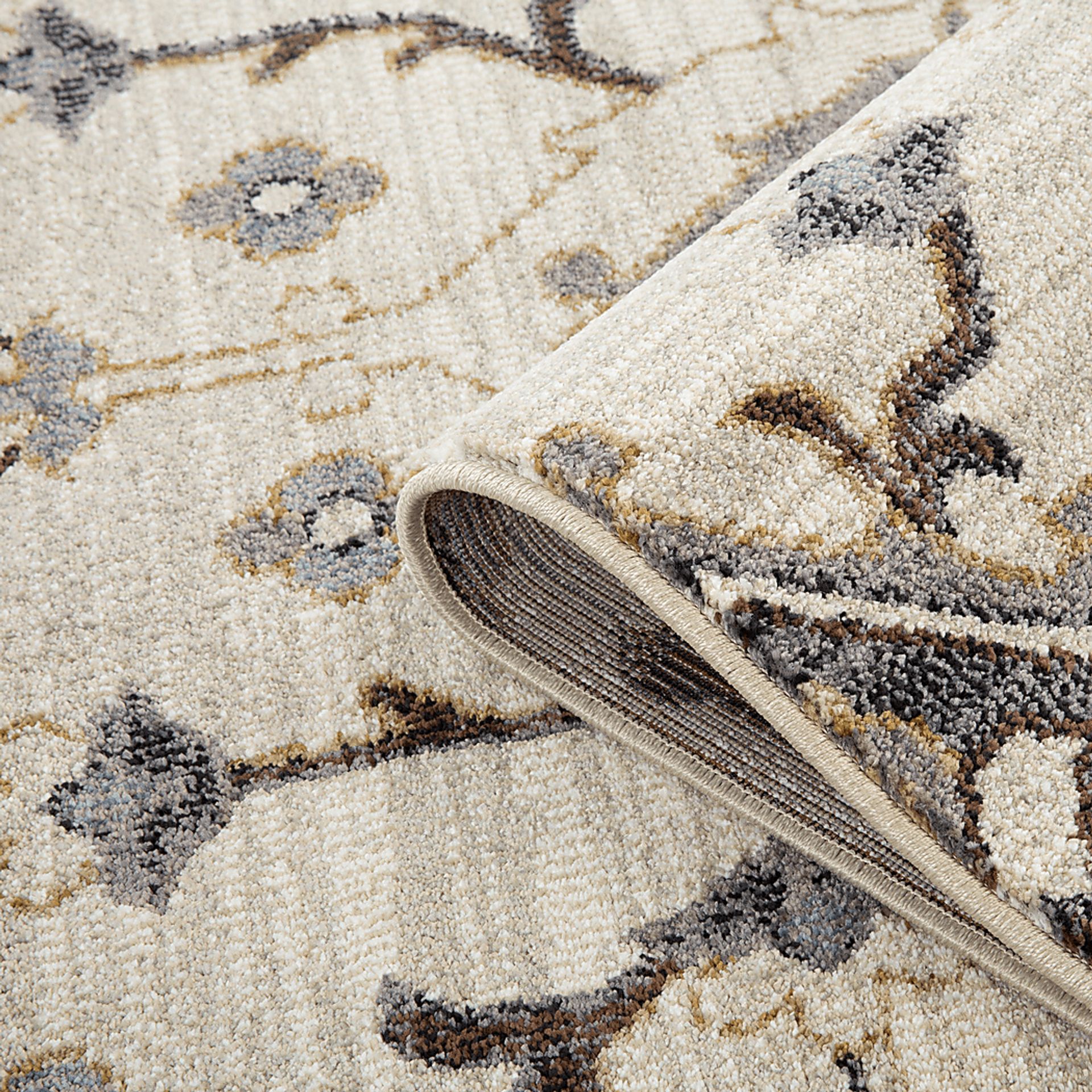 Vinrue Ivory/Blue 5'3 x 7'6 Rug - Image 8