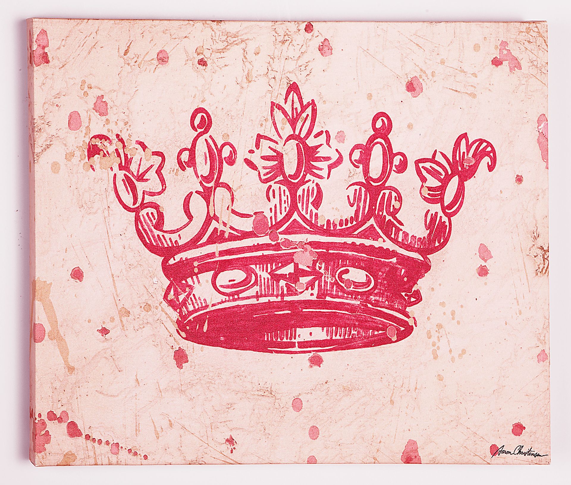 Vintage Crown Pink Artwork - Image 1