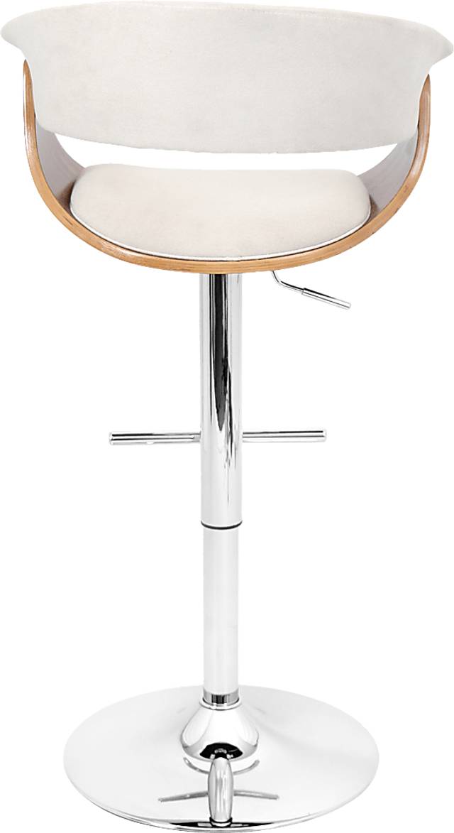Vintage Mod Cream Adjustable Barstool - Thumbnail - Image 3
