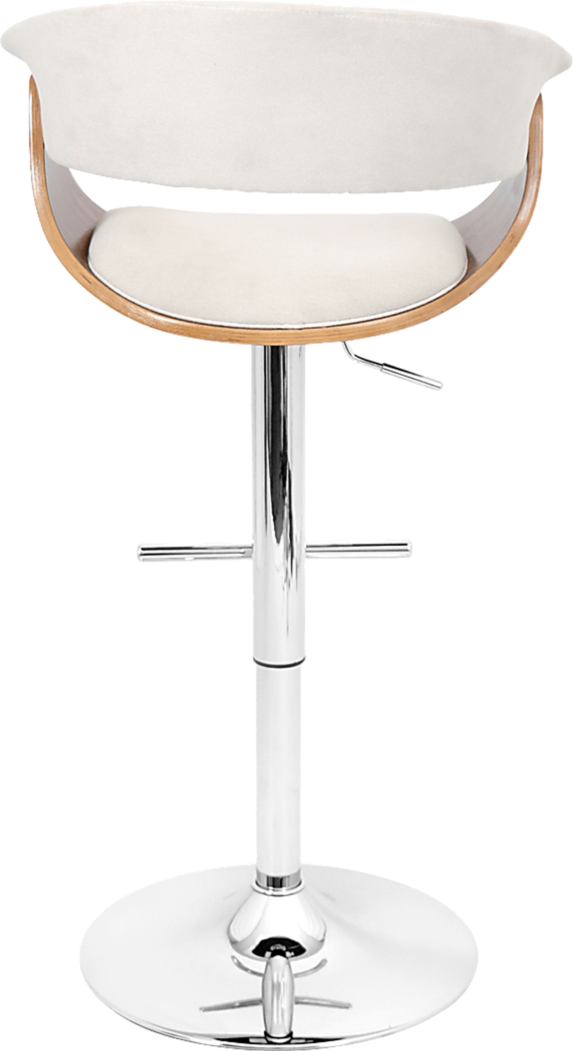 Vintage Mod Cream Adjustable Barstool - Image 3