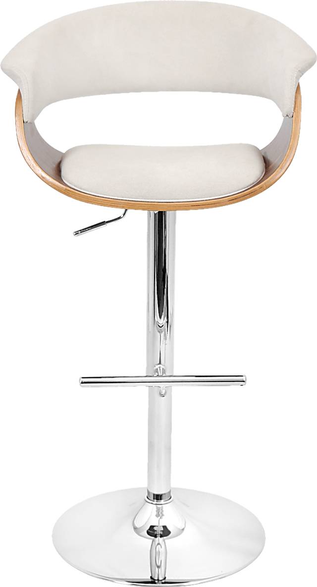 Vintage Mod Cream Adjustable Barstool - Thumbnail - Image 4