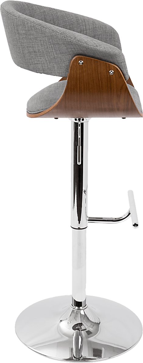Vintage Mod Gray Adjustable Barstool