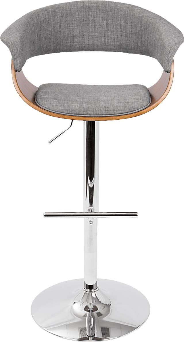 Vintage Mod Gray Adjustable Barstool - Thumbnail - Image 3