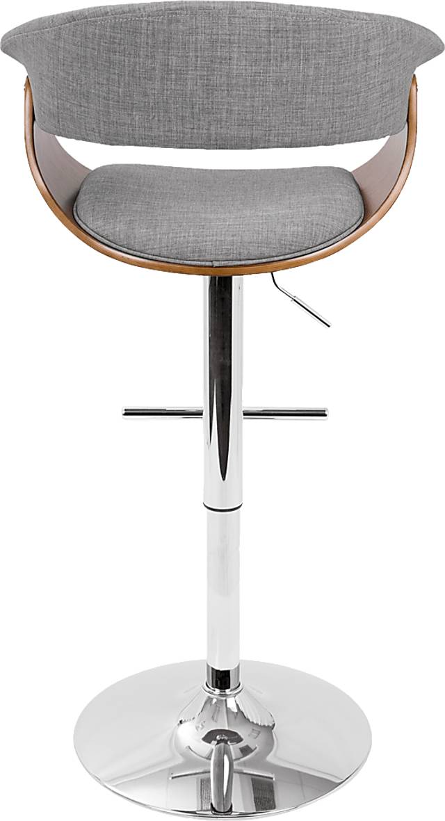 Vintage Mod Gray Adjustable Barstool - Thumbnail - Image 4