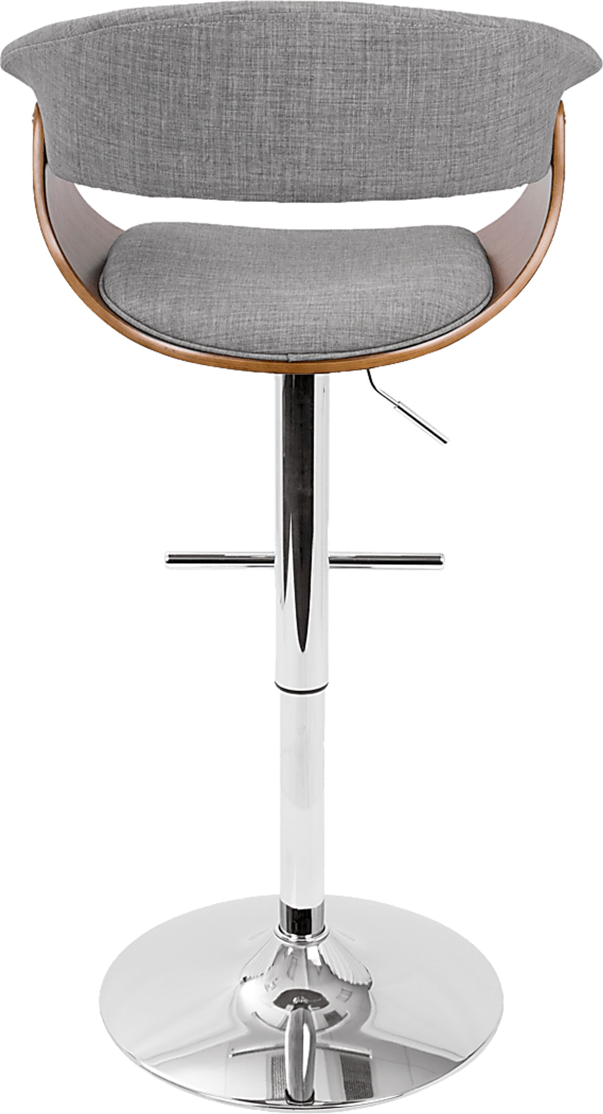 Vintage Mod Gray Adjustable Barstool - Image 4