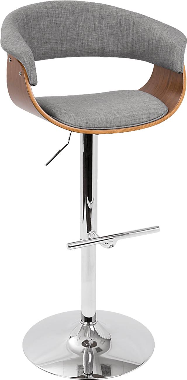 Vintage Mod Gray Adjustable Barstool - Thumbnail - Image 1