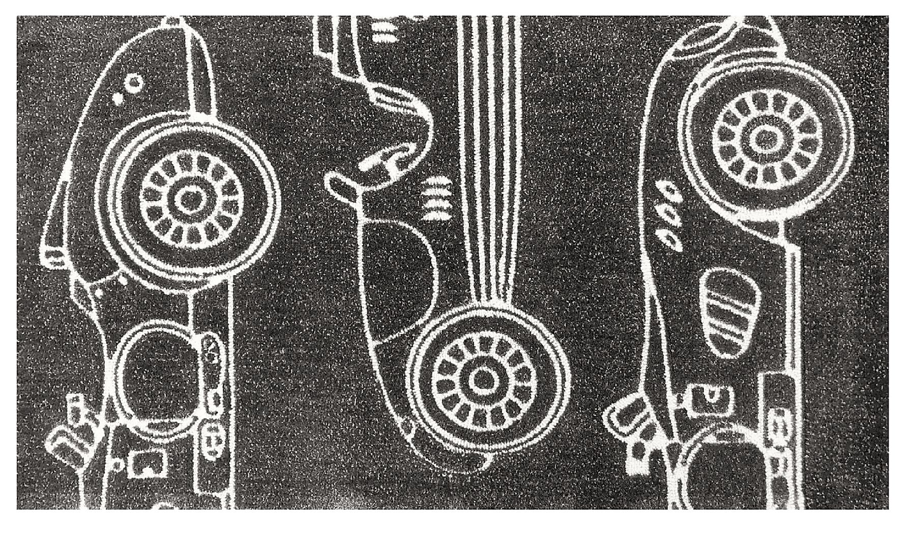 Kids Vintage Roadway Gray 3' x 5' Rug