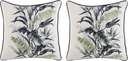 Vintage Tropical Green Indoor/Outdoor Accent Pillow, Set of 2