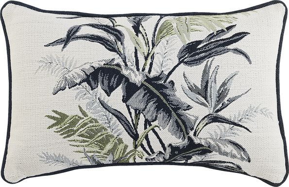 Vintage Tropical Green Indoor/Outdoor Kidney Pillow