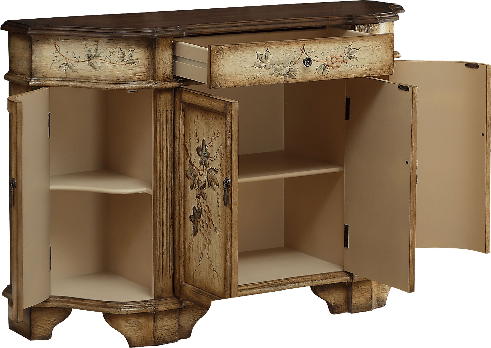 Vintage Vineyard Beige Accent Credenza - Image 3