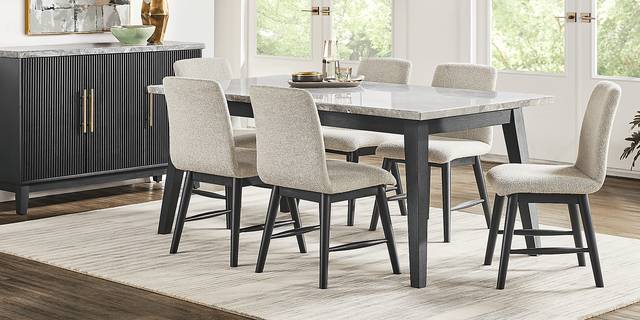 Viola Black Marble Top Dining Table - Thumbnail - Image 2