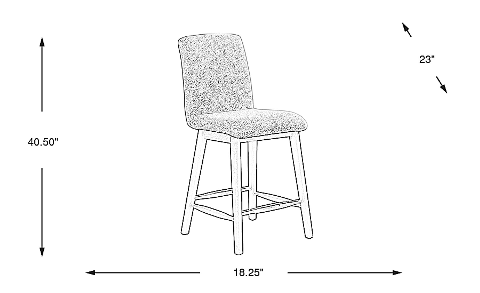 Dimension Image. Please refer to the Dimension Tab on this page for dimension details.