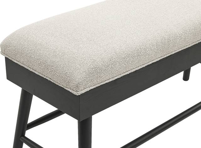 Viola Black Counter Height Storage Bench - Thumbnail - Image 2