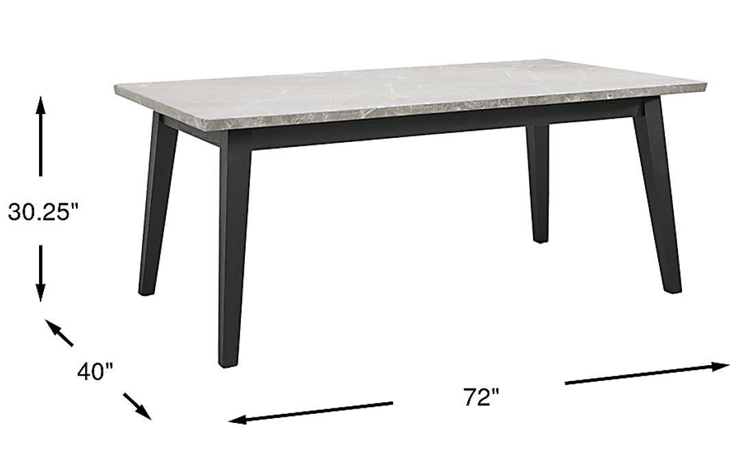 Viola Black Marble Top Dining Table