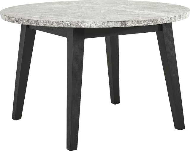 Viola Black 5 Pc Round Marble Top Dining Room - Thumbnail - Image 2