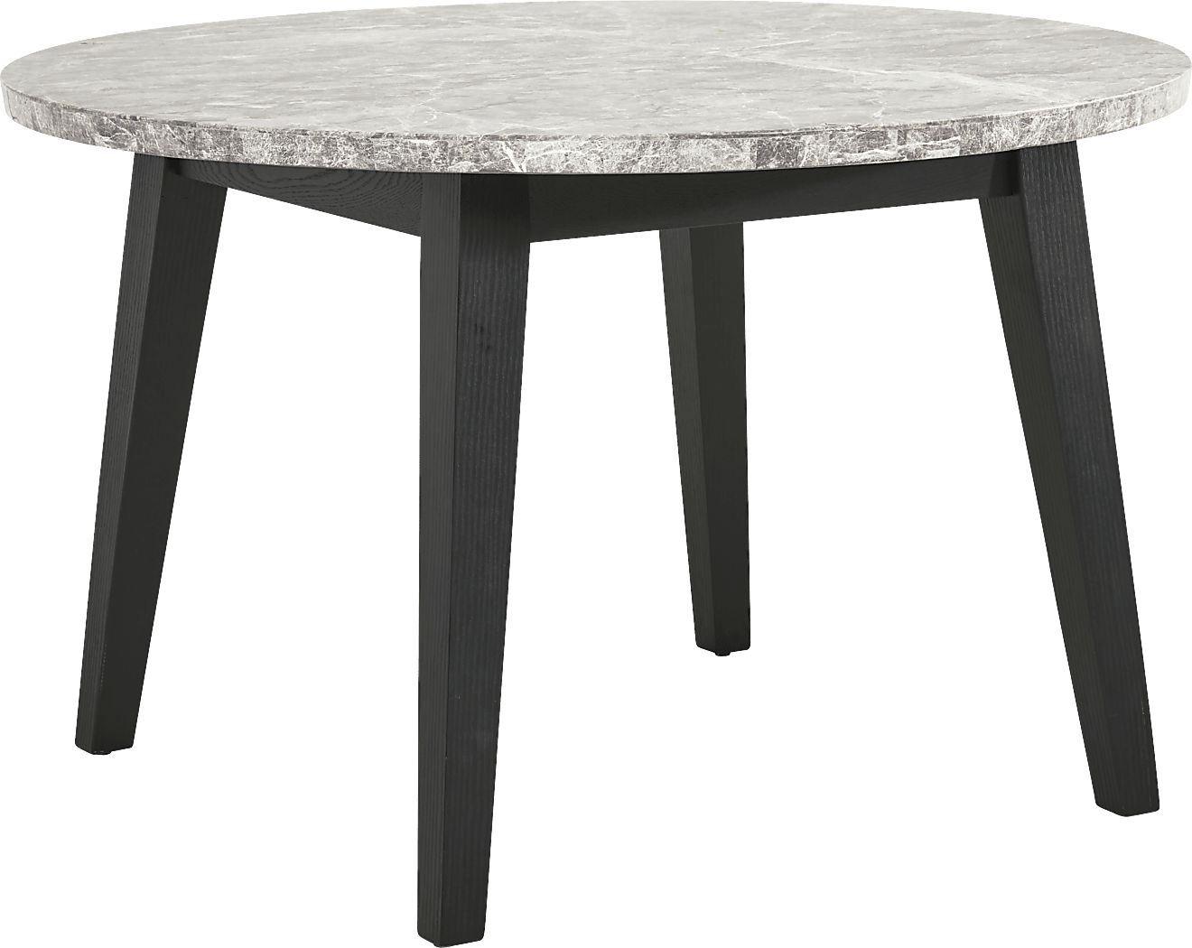 Viola Black Round Marble Top Dining Table - Thumbnail 2