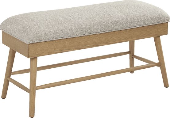 Viola Natural Finish Counter Height Storage Bench