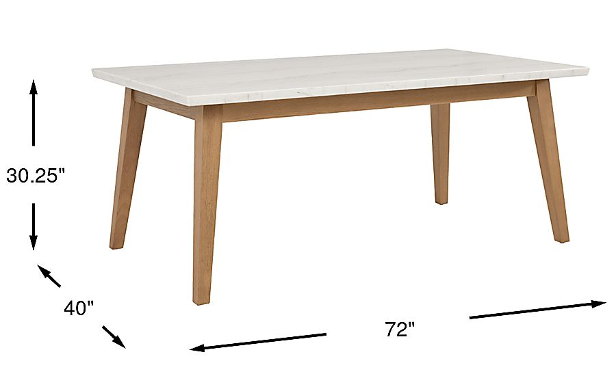 Viola Natural Marble Top Dining Table - Thumbnail 3