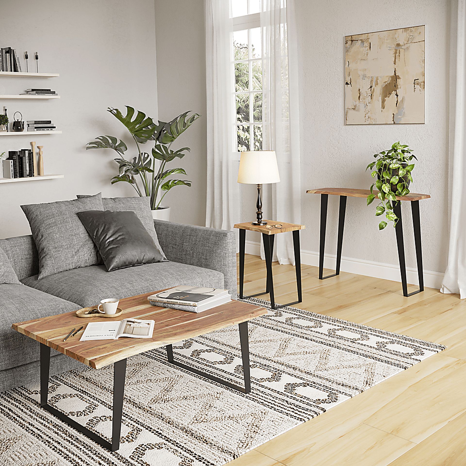 Violenan Brown Sofa Table - Image 6